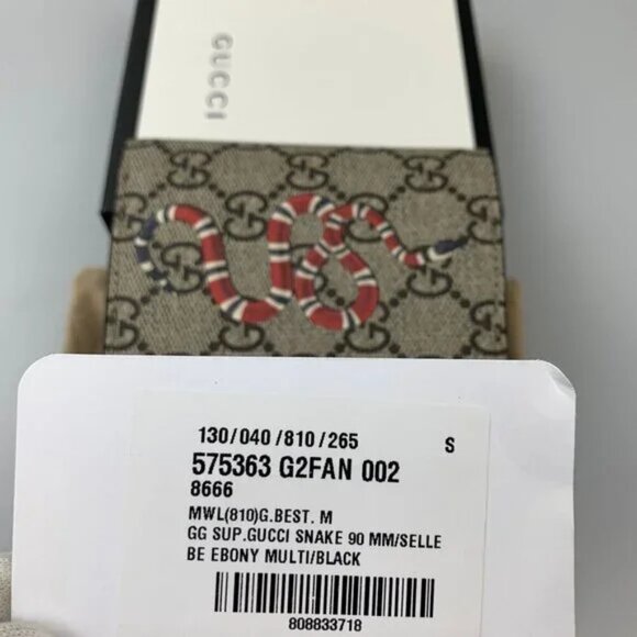 NWT Gucci Kingsnake Print GG Supreme Wallet - Picture 11 of 11